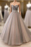 Sweetheart Tulle Long Formal Prom Gown, Tulle Wedding Dress