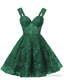 Teens Sparkly Tulle Emerald Green Homecoming Dresses Spaghetti Straps Short Cocktail Party Prom Dress