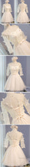 Three-Quarter Illusion Sleeve  Clairvoyant Outfit Lace Up Back For Teen Organza Appliques Homecoming Dress