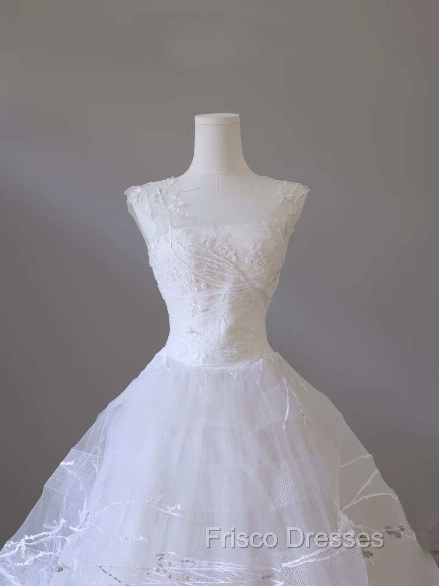 Timeless Ball Gown Jewel Neckline Sequin Sleeveless Wedding Dress Bridal Dress