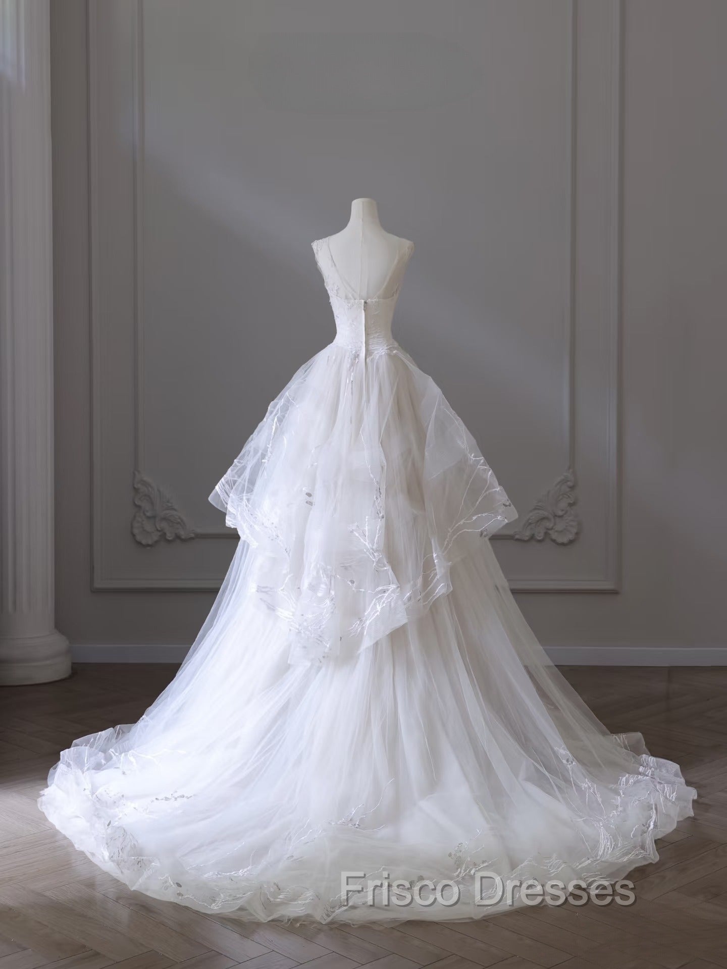 Timeless Ball Gown Jewel Neckline Sequin Sleeveless Wedding Dress Bridal Dress
