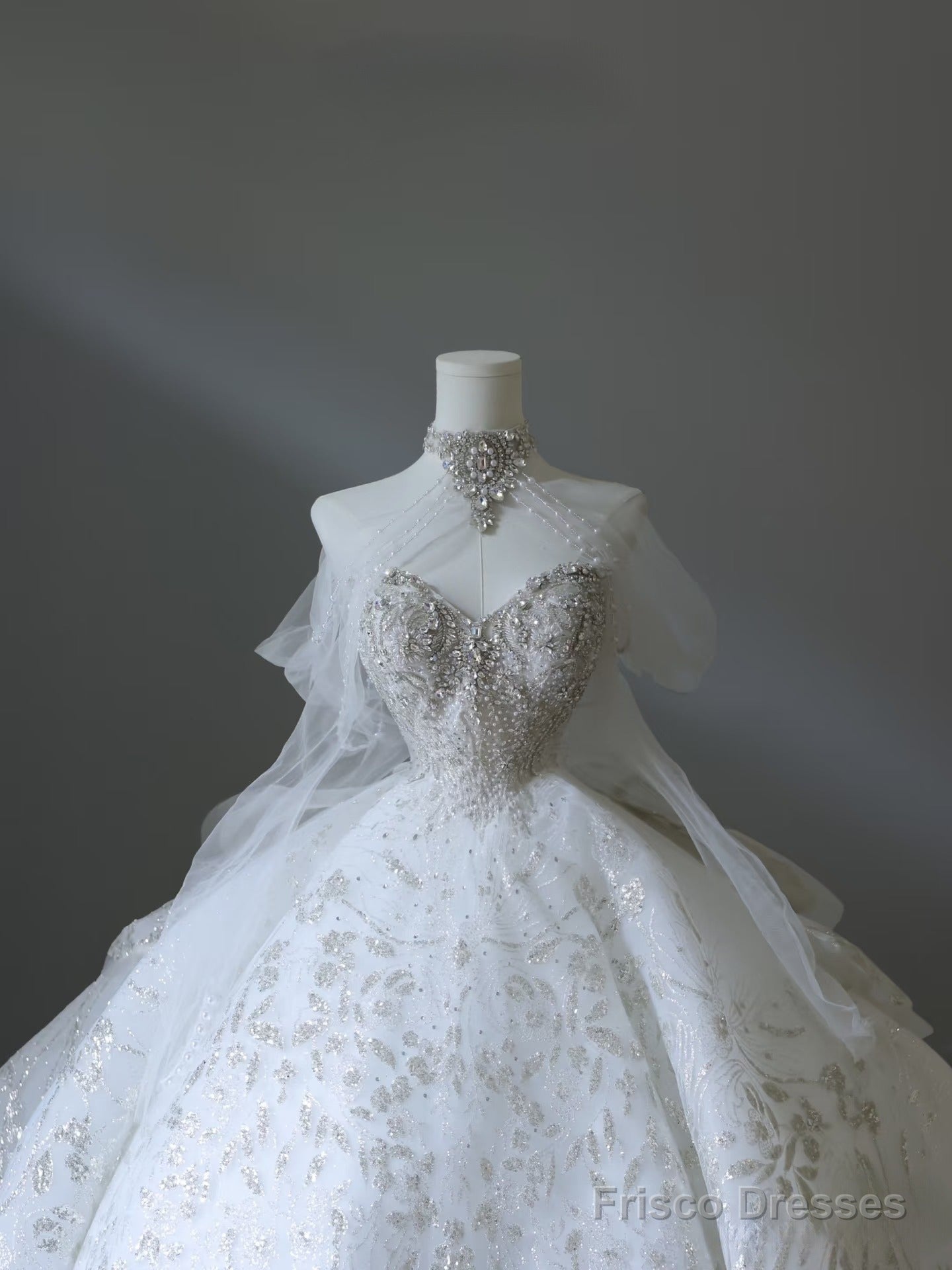 Timeless Ball Gown Sweetheart Neckline Sequin Long Sleeves Wedding Dress Bridal Dresses