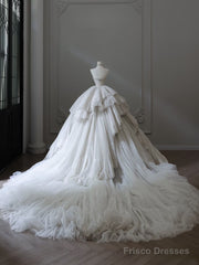 Timeless Ball Gown Sweetheart Tulle Long Wedding Dresses Bridal Dress