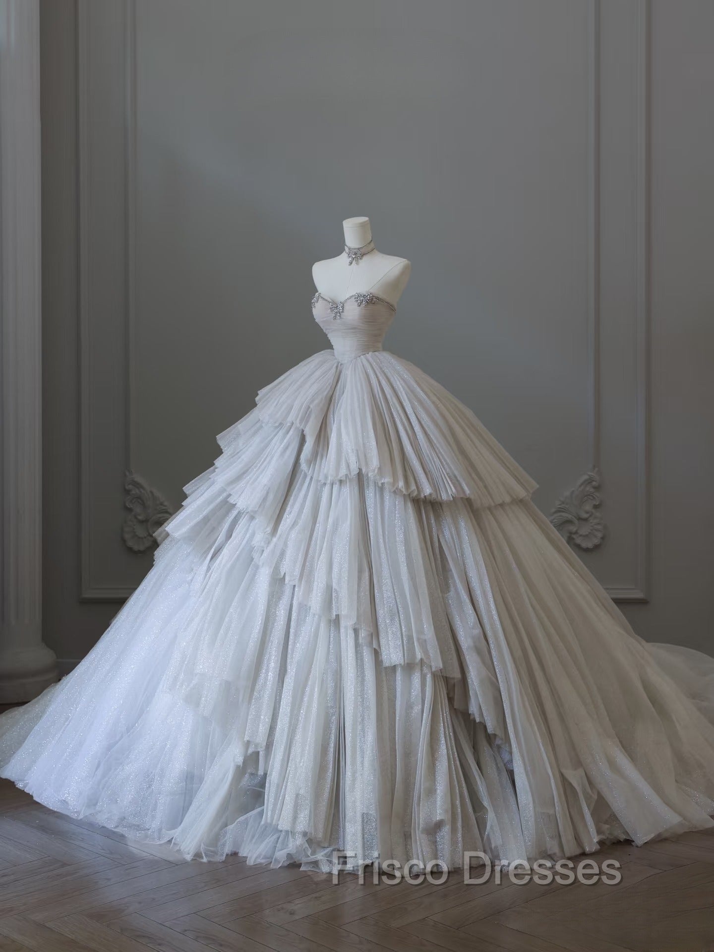 Timeless Ball Gown Sweetheart Tulle Long Wedding Dress Bridal Dress
