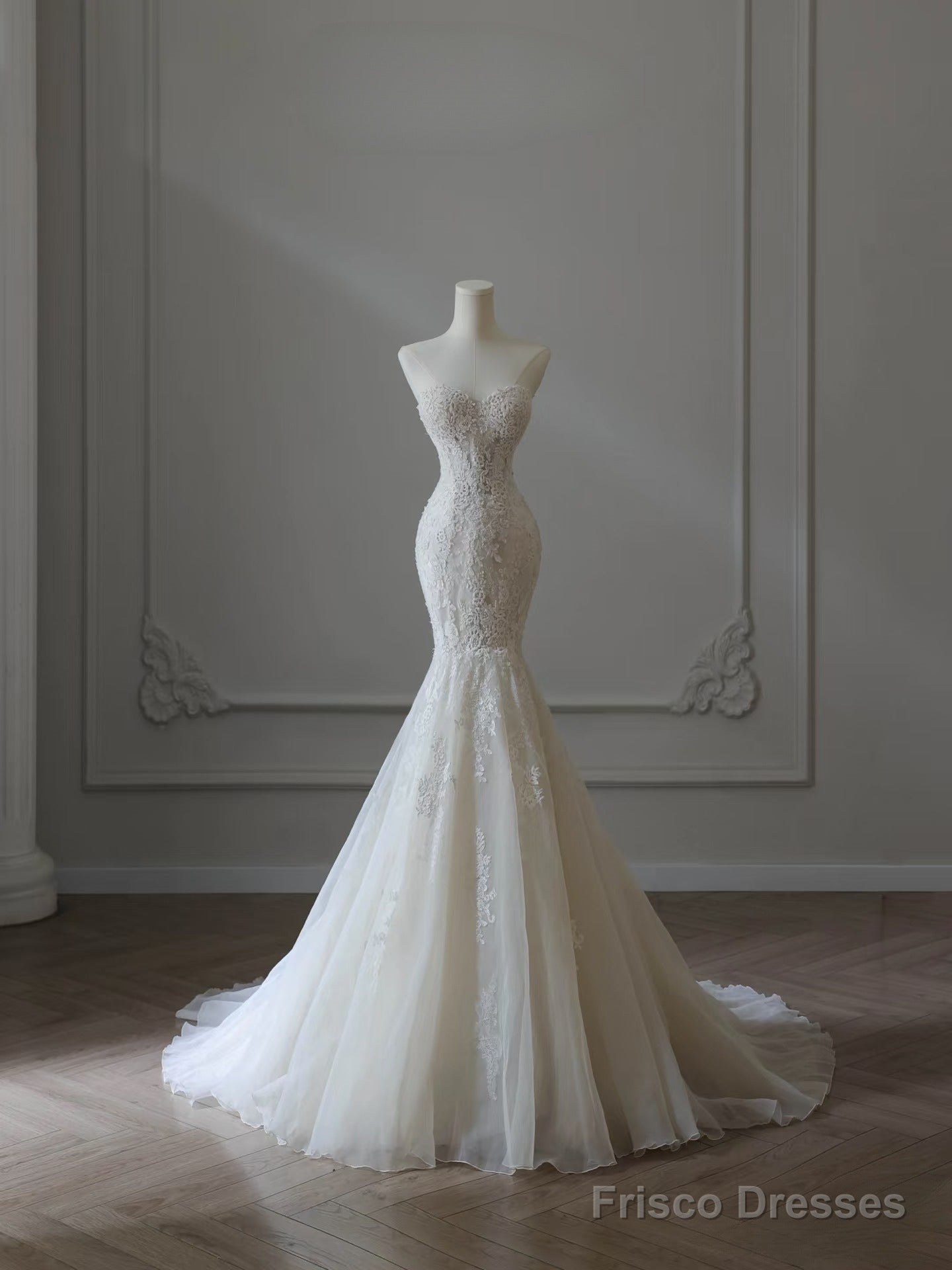 Timeless Mermaid Sweetheart Lace White Wedding Dresses Brides Dress Main image