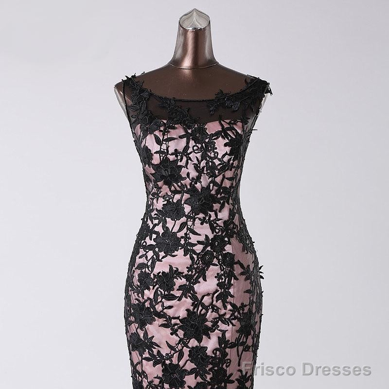 Top Black Lace Mermaid Prom Evening Gowns Sleeveless Secondary image