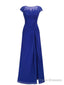 Trendy A-Line Cap Sleeve Appliques Beading Floor-Length Mother Dress