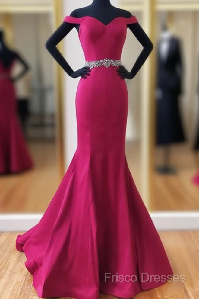 Trumpet/Mermaid Sweep Train Satin Formal Prom Dress Main image