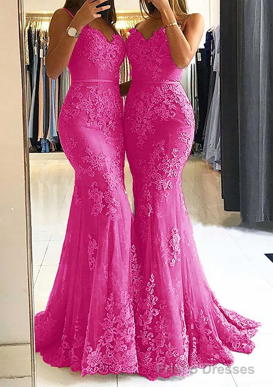 Trumpet/Mermaid Sweetheart Sleeveless Long/Floor-Length Tulle Prom Dresses With Appliqued
