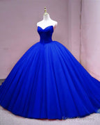 Tulle Corset Ball Gown Quinceanera Dresses Pleated V Neck