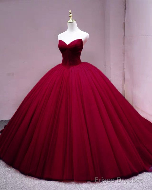 Tulle Corset Ball Gown Quinceanera Dresses Pleated V Neck Main image