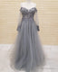 Tulle Formal Dresses Lace Appliques Cold Shoulder