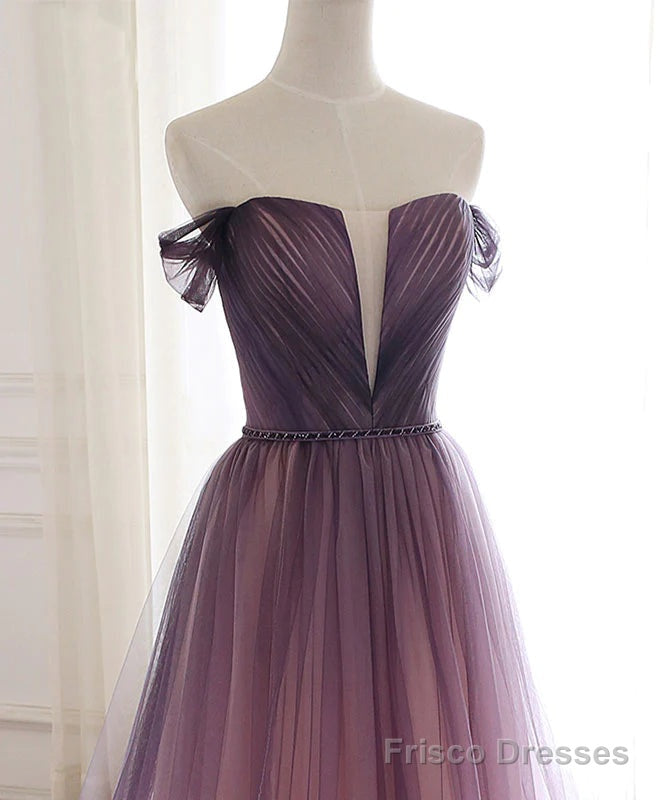 Tulle Gradient Long Formal Gown, A-line Floor Length Party Dress Main image