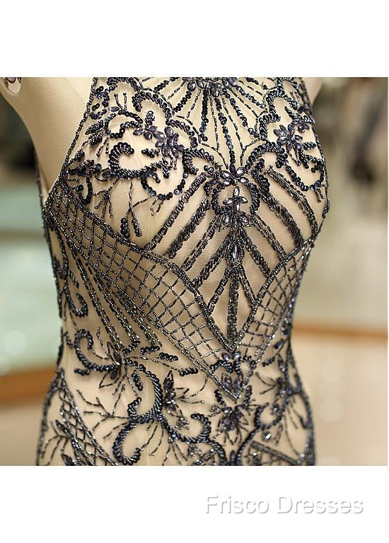Tulle Jewel Beadings Mermaid Formal Dress