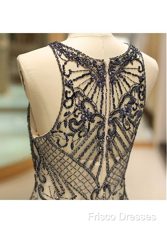 Tulle Jewel Beadings Mermaid Formal Dress