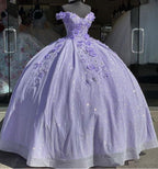 Tulle Princess Off Shoulder Long Formal Prom Dress, Long Strapless Pink Flower Appliqu¨¦S Evening Dress