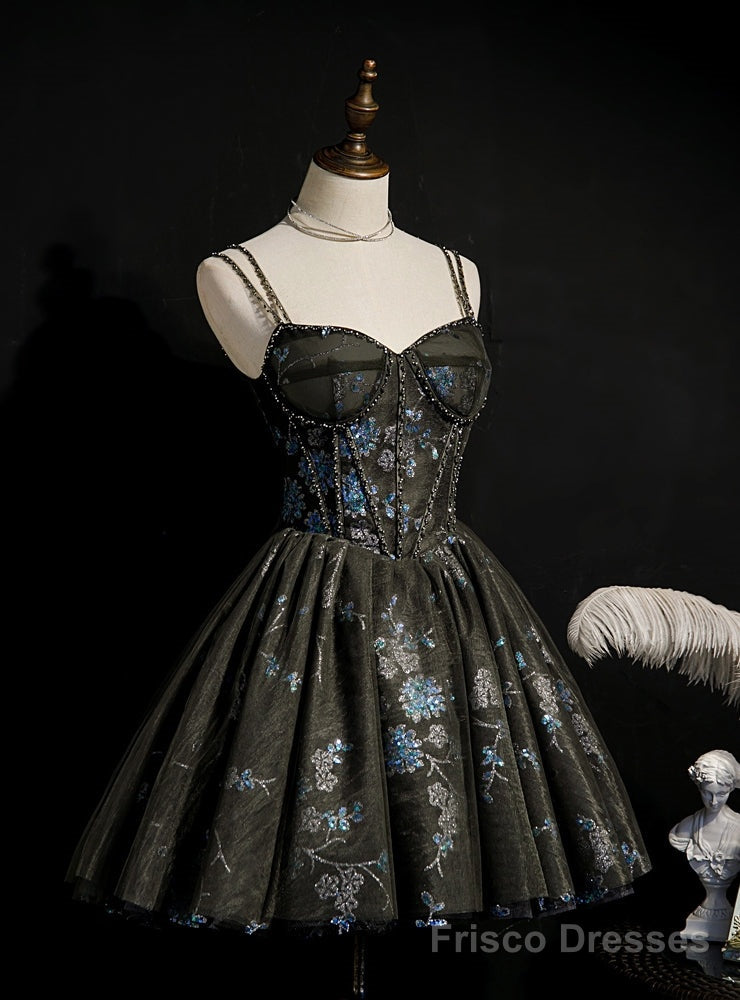 Tulle Sequins Beading Homecoming Dress