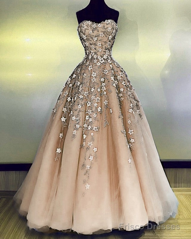 Tulle Sweetheart Prom Dresses Ball Gown 3D Flowers Secondary image