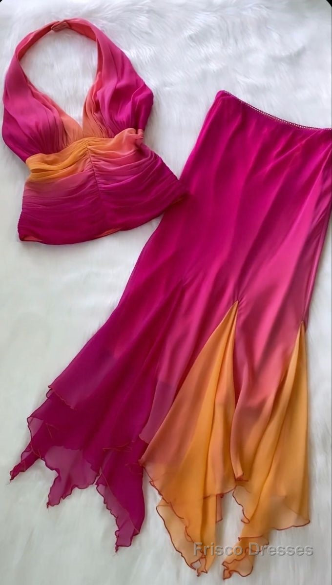 Two Piece Long Prom Dresses, New Evening Dresses Secondary image