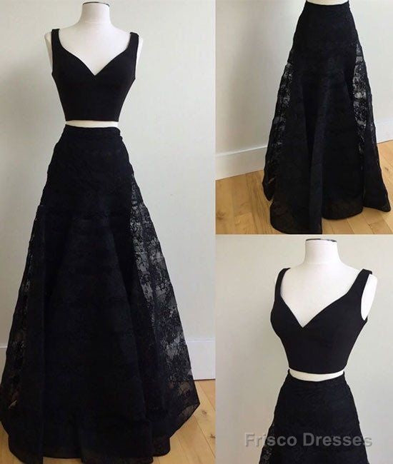 Two Pieces Lace Prom Dress, Graduation Party Dresses, Banquet Dresses, Formal Dresses Main image