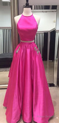 Two Pieces Prom Dresses,Simple Prom Dresses,Party Dress