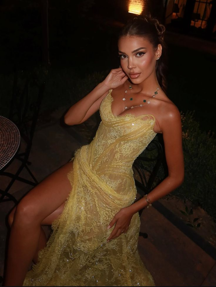 Unique Mermaid Sweetheart Yellow Lace Slit Prom Dresses Long Party Dre Frisco Dresses Unique Mermaid Sweetheart Yellow Lace Slit Prom Dresses Long Party Dre Frisco Dresses