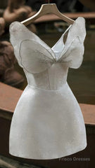 Unique Princess Spaghetti Straps Homecoming Dress,Elegant Prom Dress