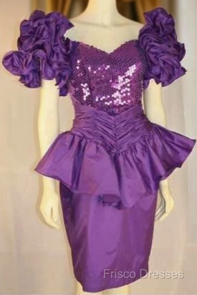 Unique Purple Short Formal Prom Dress, Formal Dress Main image