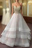 Unique Sequin Gray Tulle Formal Prom Dress, Long Gray Formal Dress