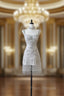 Unique Sheath Spaghetti Straps Silver Wedding Dress Brides Dress
