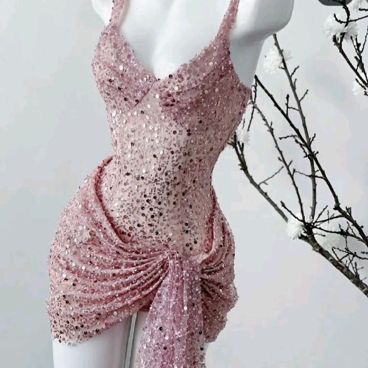 Unique Sheath Straps Sequin Lilac Formal Tight Homecoming Dresses 8Th Grad Dance Graduation Dress Short Hoco Dresses Secondary image