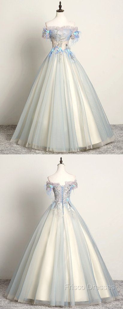 Unique Sweetheart Long Off Shoulder Party Dress, Lace Formal Prom Dress Secondary image