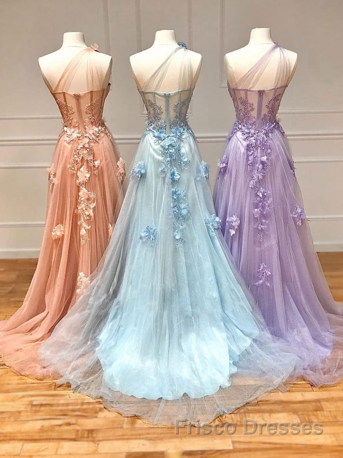 Unique sweetheart neck tulle lace long Formal Prom Dresses A line evening Dresses Secondary image