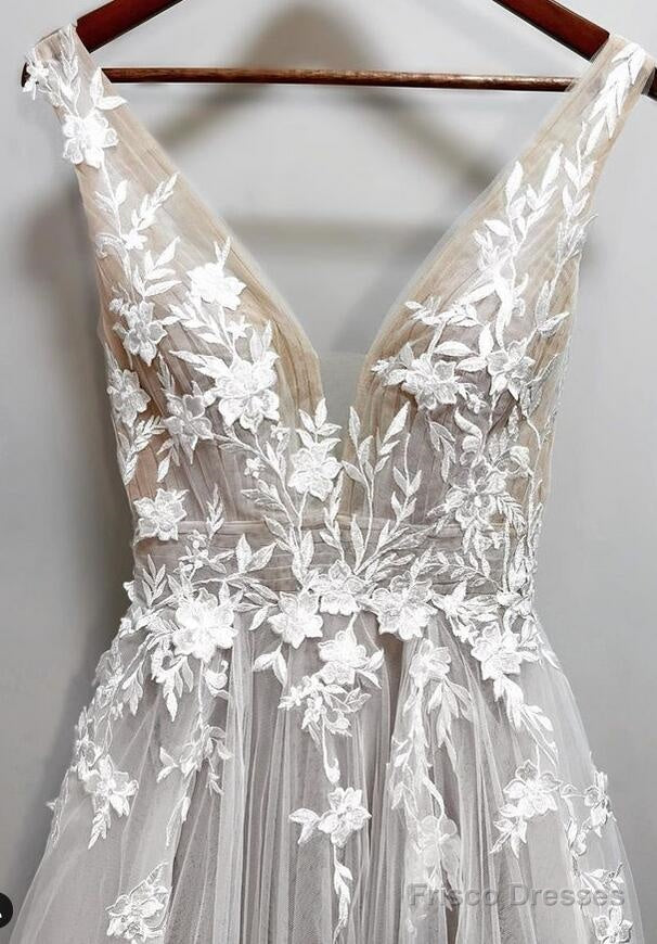 V-Neck A-Line Wedding Dress, Bridal Gown ,Dresses For Brides Main image