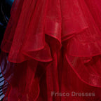 V Neck Burgundy Formal Prom Dresses, Wine Red V Neck Formal Evening Dresses