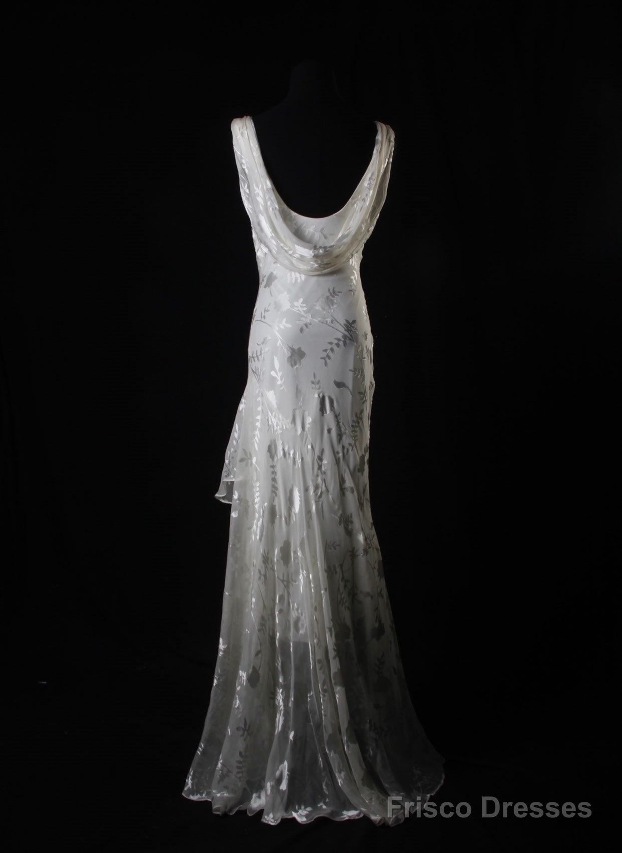 V-Neck Chiffon Beaded Long Prom Dress Simple Mermaid Wedding Dress