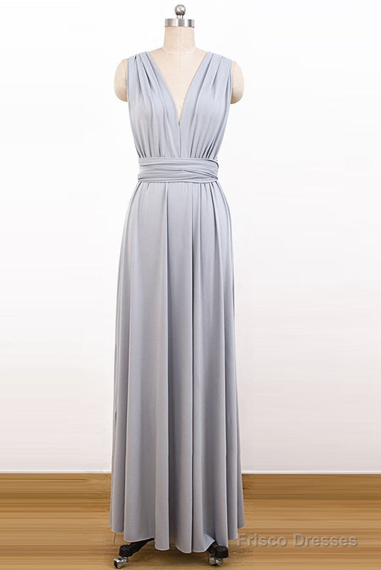 V-Neck Chiffon Long Convertible Bridesmaids Dresses Secondary image
