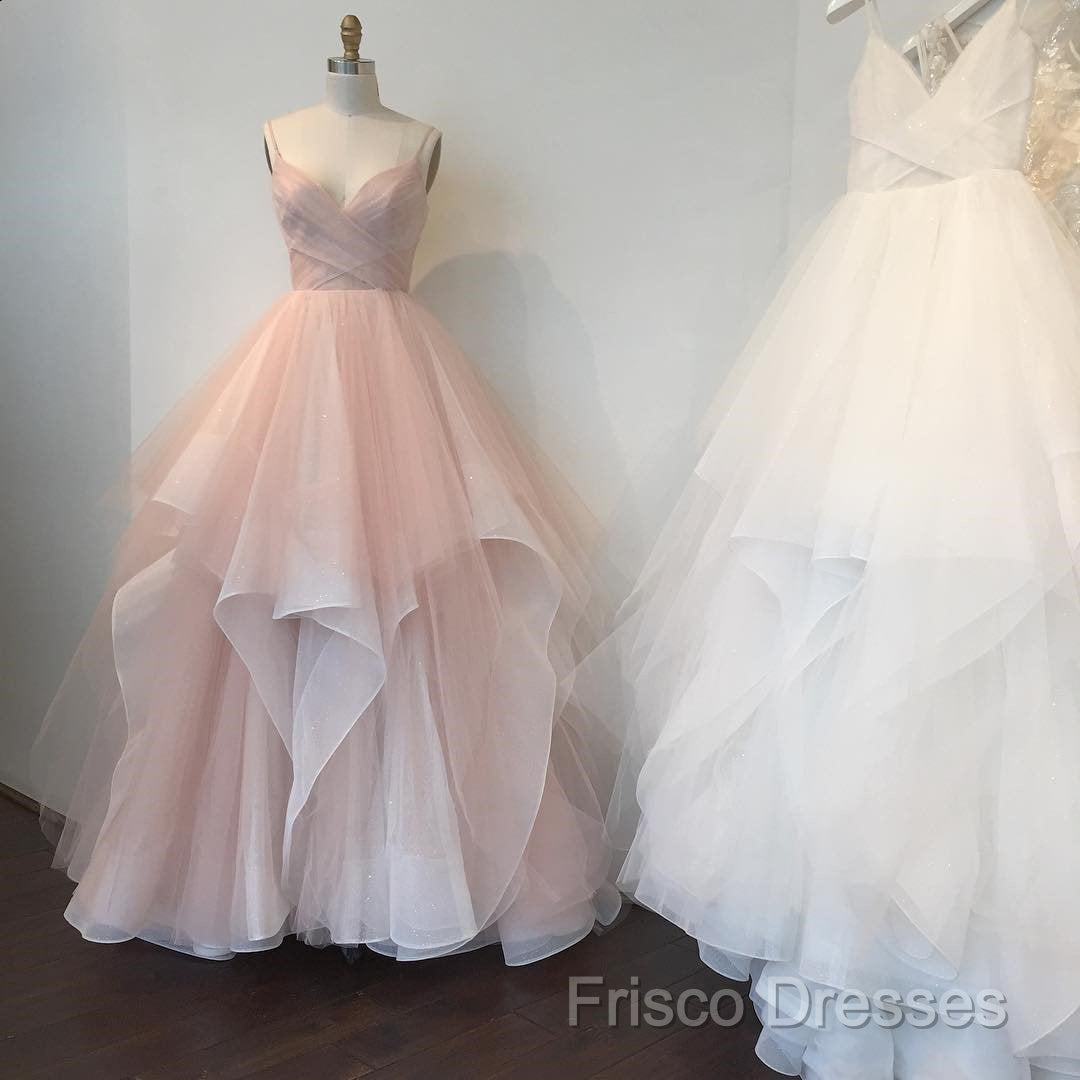 V Neck Organza Ruffles Princess Wedding Gowns Sexy Secondary image