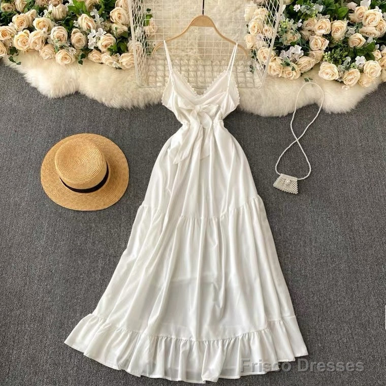 V-Neck, Sexy Backless,Resort Style, Halter Dress Prom Dresses