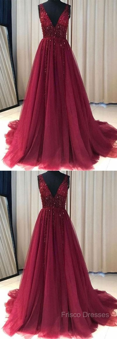 V Neckline Formal Prom Dress Long , Formal Dress, Formal Dress, Graduation School Party Dance Dress