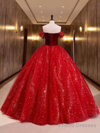 Burgundy Velvet Tulle Long Formal Dress, Burgundy Off Shoulder Prom Dress