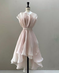 Vintage A-Line Organza Pink Homecoming Dress 18Th Birthday Outfits