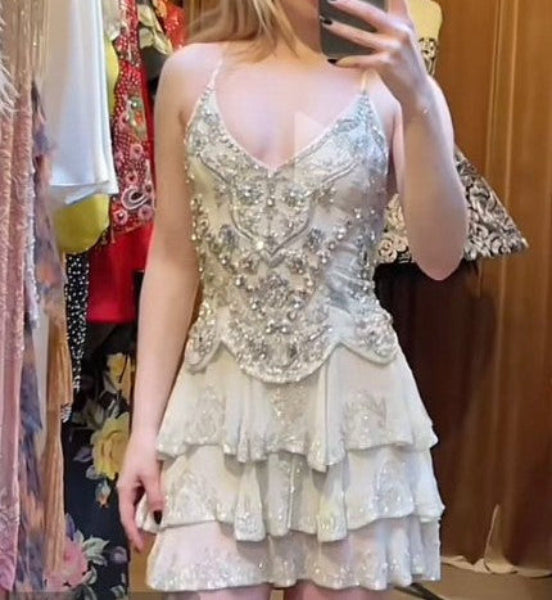 Vintage A Line Spaghetti Straps Chiffon Formal 8Th Grade Homecoming Dr –  Frisco Dresses