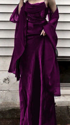 Vintage A Line Spaghetti Straps Sleeveless Burgundy Prom Dresses Long Prom Dress