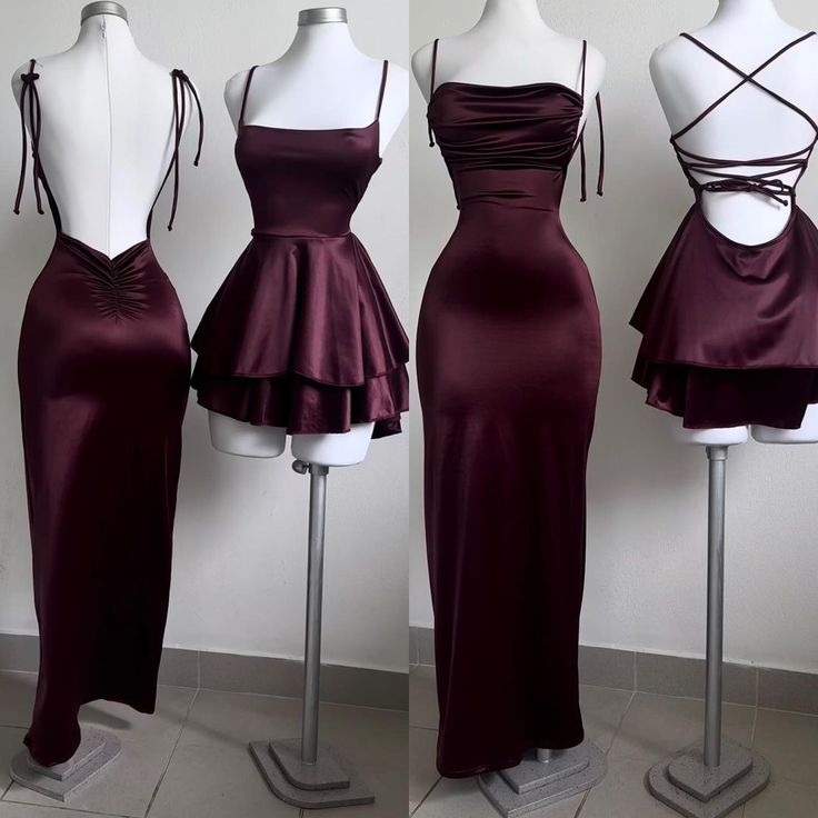 Vintage A Line Straps Burgundy Birthday Outfits Homecoming Dress