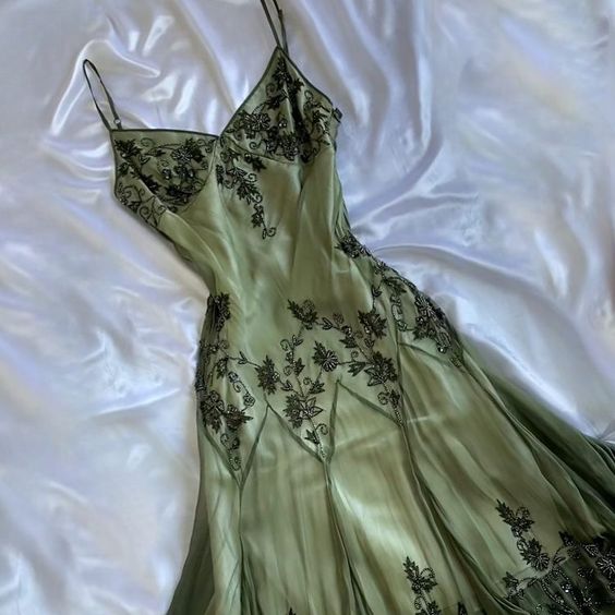 Vintage A Line Straps Green Prom Dresses 22Th Birthday Outfit Secondary image