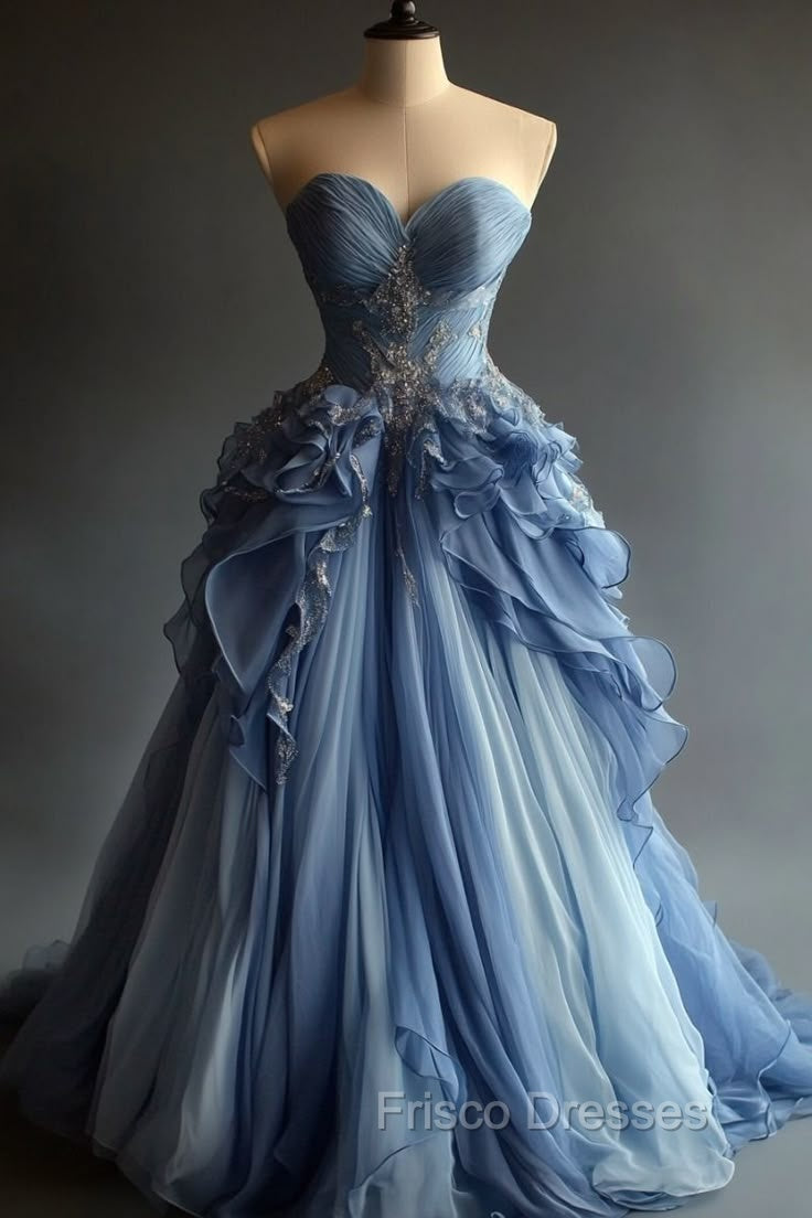 Vintage A-Line Sweetheart Chiffon Sequined Long Formal Prom Dress Evening Dress