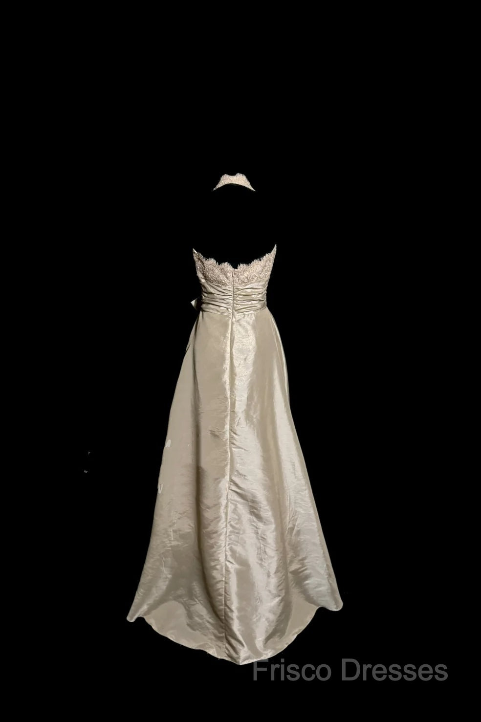 Vintage A Line V Neckline Champagne Lace Formal Prom Gown Fairy Formal Prom Dress Secondary image