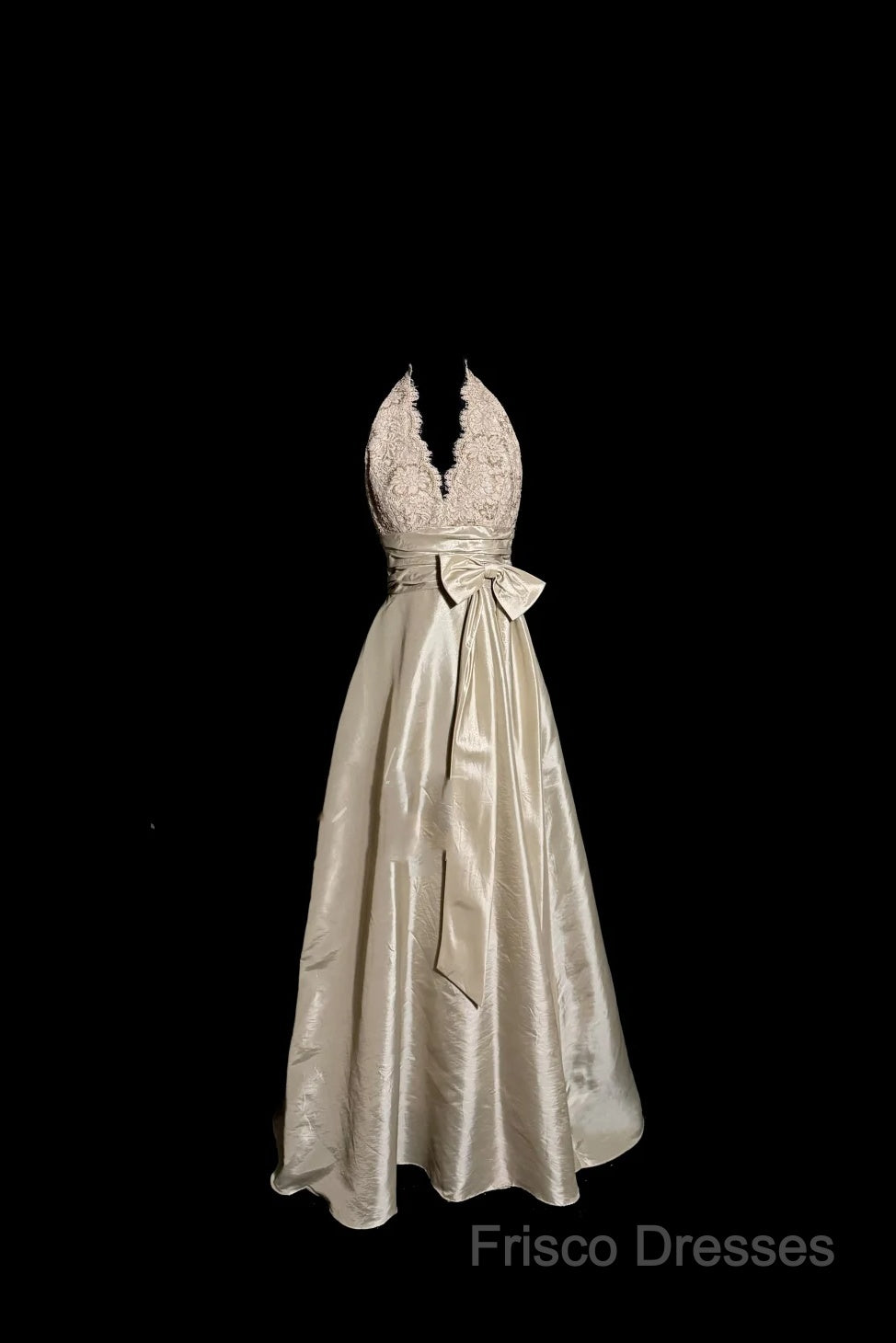 Vintage A Line V Neckline Champagne Lace Formal Prom Gown Fairy Formal Prom Dress