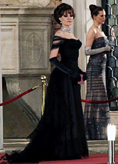 Vintage Ball Gown Black Birthday Party Dresses Off The Shoulder Prom Dresses